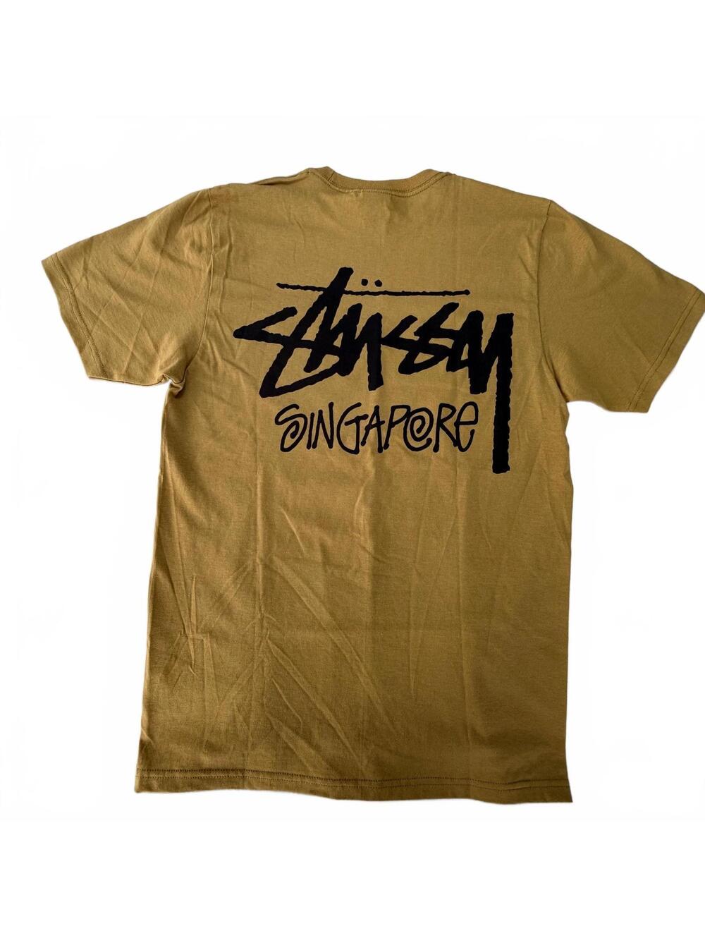 Stussy Singapore Chapter Tee Mustard Tan Size Small Rare